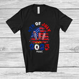 MacnyStore - Personalized 4th Of July 2025; Joyful Firecrackers Fireworks US Flag; Custom Name Patriotic T-Shirt