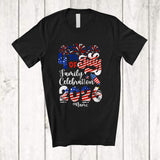MacnyStore - Personalized 4th Of July Family Celebration 2026; Proud Custom Name US Flag Family; Patriotic T-Shirt
