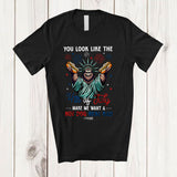 MacnyStore - Personalized 4th Of July Make Me Want A Hot Dog; Proud Custom Name Bigfoot Patriotic T-Shirt