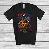 MacnyStore - Personalized 4th of July Backyard; Lovely Custom Name Mule Farmer Patriotic; Farm Animal T-Shirt