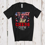 MacnyStore - Personalized 4th of July Chess Crew; Joyful Custom Name Patriotic Chess Equipment T-Shirt