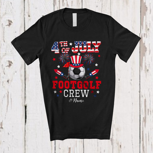 MacnyStore - Personalized 4th of July Footgolf Crew; Joyful Custom Name Patriotic Footgolf Equipment T-Shirt