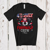 MacnyStore - Personalized 4th of July Footgolf Crew; Joyful Custom Name Patriotic Footgolf Equipment T-Shirt