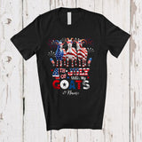 MacnyStore - Personalized 4th of July My With Goats; Proud Custom Name Farmer Three Goats; Patriotic T-Shirt