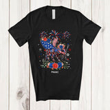 MacnyStore - Personalized American Flag Cricket Flowers; Lovely 4th Of July Insect; Custom Name Patriotic T-Shirt