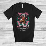 MacnyStore - Personalized Apparently I Have An Attitude; Lovely Floral Flowers Donkey Custom Name Farmer T-Shirt