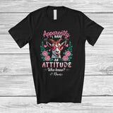 MacnyStore - Personalized Apparently I Have An Attitude; Lovely Floral Flowers Goat Custom Name Farmer T-Shirt