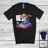 MacnyStore - Personalized Architect Unicorn; Adorable Custom Name Architect; Worker Unicorn Careers T-Shirt