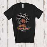 MacnyStore - Personalized Aunt Melanin Love; Lovely Mother's Day Custom Name Black Afro Woman Hair; African T-Shirt