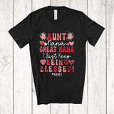 MacnyStore - Personalized Aunt Nana Great Nana Keep Blessed; Proud Mother's Day Hearts; Custom Name Family T-Shirt