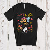 MacnyStore - Personalized Aunt To Bee; Lovely Mother's Day Bee Floral; Custom Name Pregnancy Beekeeper T-Shirt