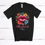 MacnyStore - Personalized Auntielife; Amazing Mother's Day Leopard Lips Flowers; Custom Name Family T-Shirt