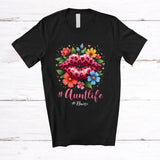 MacnyStore - Personalized Auntlife; Amazing Mother's Day Leopard Lips Flowers; Custom Name Family T-Shirt