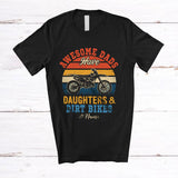 MacnyStore - Personalized Awesome Dads Have Daughters Dirt Bikes; Happy Father's Day Custom Name Vintage T-Shirt