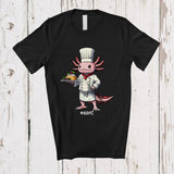MacnyStore - Personalized Axolotl Chef Cook Cooking; Lovely Custom Name Lunch Lady Chef Animal T-Shirt