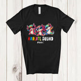 MacnyStore - Personalized Axolotl Squad; Joyful Birthday Three Axolotl Dabbing Sunglasses; Custom Name Family T-Shirt