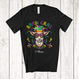 MacnyStore - Personalized Baadi Gras; Joyful Mardi Gras Masked Beads Goat; Custom Name Festival Parades T-Shirt