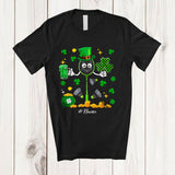 MacnyStore - Personalized Badminton Drinking Beer; Lovely St. Patrick's Day Shamrock; Custom Name Player T-Shirt