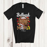MacnyStore - Personalized Ballpark Mama; Joyful Mother's Day Leopard; Custom Name Baseball Player T-Shirt