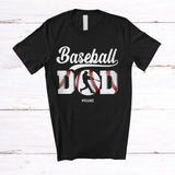 MacnyStore - Personalized Baseball Dad; Amusing Father's Day Custom Name Dad Baseball Son Player; Family T-Shirt