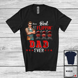 MacnyStore - Personalized Best Flippin' Dad, Happy Father's Day Grill BBQ Dad Custom Name, Family T-Shirt