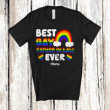 MacnyStore - Personalized Best Gay A Father In Law Ever; Joyful LGBTQ Pride Custom Name Gay Rainbow Family T-Shirt