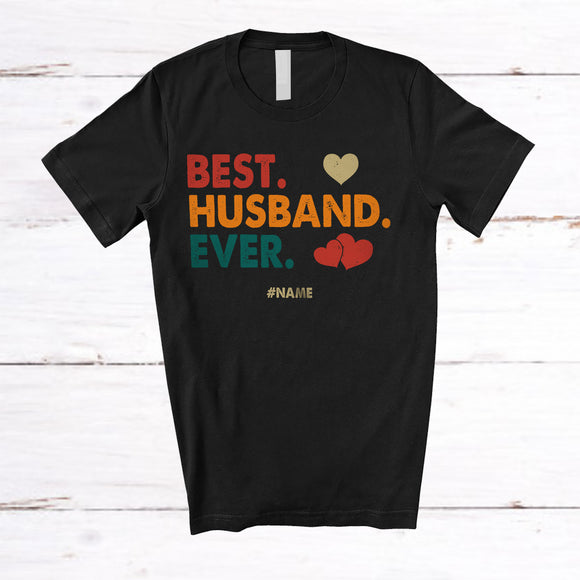 MacnyStore - Personalized Best Husband Ever; Joyful Father's Day Custom Name Wife; Couple Vintage T-Shirt