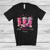 MacnyStore - Personalized Best Mother Ever; Amazing Mother's Day Three Coffee; Custom Name Family Flowers T-Shirt