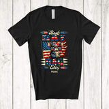 MacnyStore - Personalized Best Rat Dad Ever; Happy 4th Of July US Flag; Custom Name Patriotic Family T-Shirt