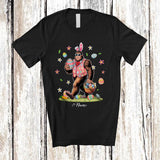 MacnyStore - Personalized Bigfoot Bunny Stolen Eggs; Humorous Easter Custom Name Bigfoot; Egg Hunting Family T-Shirt