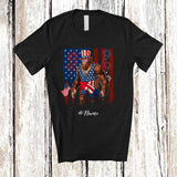 MacnyStore - Personalized Bigfoot Patriotic American Flag; Awesome 4th of July Custom Name Patriotic T-Shirt