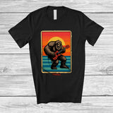 MacnyStore - Personalized Bigfoot Playing Rock Guitar; Amazing Custom Name Guitarist Electric Bass Guitar Lover T-Shirt