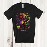 MacnyStore - Personalized Bigfoot Rock; Lovely Mardi Gras Bigfoot Sunglasses Bass Player; Custom Name Guitarist T-Shirt
