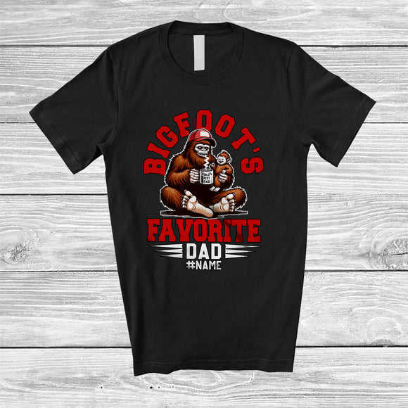 MacnyStore - Personalized Bigfoot's Favorite Dad; Awesome Father's Day Bigfoot Lover; Custom Name Family T-Shirt