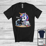 MacnyStore - Personalized Biologist Unicorn; Adorable Custom Name Biologist; Worker Unicorn Careers T-Shirt