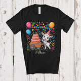 MacnyStore - Personalized Birthday Party Goat With Cake; Amazing Custom Name Bird Animal Lover T-Shirt