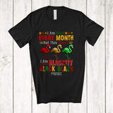 MacnyStore - Personalized Black Every Month Blackity; Proud Black History Month Flamingo; Custom Name African T-Shirt