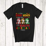 MacnyStore - Personalized Black Every Month Blackity; Proud Black History Month Unicorn; Custom Name African T-Shirt