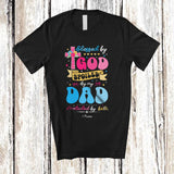 MacnyStore - Personalized Blessed By God Spoiled Dad Protected; Proud Father's Day Custom Name Family T-Shirt
