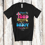 MacnyStore - Personalized Blessed By God Spoiled Daddy Protected; Proud Father's Day Custom Name Family T-Shirt