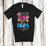 MacnyStore - Personalized Blessed By God Spoiled Papa Protected; Proud Father's Day Custom Name Family T-Shirt