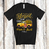 MacnyStore - Personalized Blessed To Be Called Mom And Aunt; Lovely Mother's Day Leopard Gnome Pickup T-Shirt