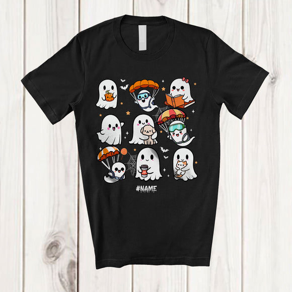 MacnyStore - Personalized Boo Activities; Joyful Halloween Custom Name Boo Ghost Sky Diving; Family T-Shirt