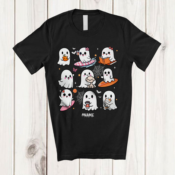 MacnyStore - Personalized Boo Activities; Joyful Halloween Custom Name Boo Ghost Surfer; Family T-Shirt