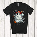 MacnyStore - Personalized Boo Ghost Playing Baseball; Scary Halloween Custom Name Baseball Player Team T-Shirt