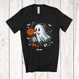 MacnyStore - Personalized Boo Ghost Playing Basketball; Scary Halloween Custom Name Basketball Player Team T-Shirt