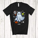 MacnyStore - Personalized Boo Ghost Playing Tennis; Scary Halloween Custom Name Tennis Player Team T-Shirt