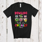MacnyStore - Personalized Bowling With My Gnomies; Awesome Easter Custom Name Three Bunny Gnomes T-Shirt