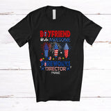 MacnyStore - Personalized Boyfriend Of Awesome Fireworks Director; Proud 4th Of July Custom Name Couple T-Shirt