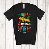 MacnyStore - Personalized Bruh 100 Days Y'all; Awesome 100th Day Of School Plaid; Custom Name Students Teacher T-Shirt